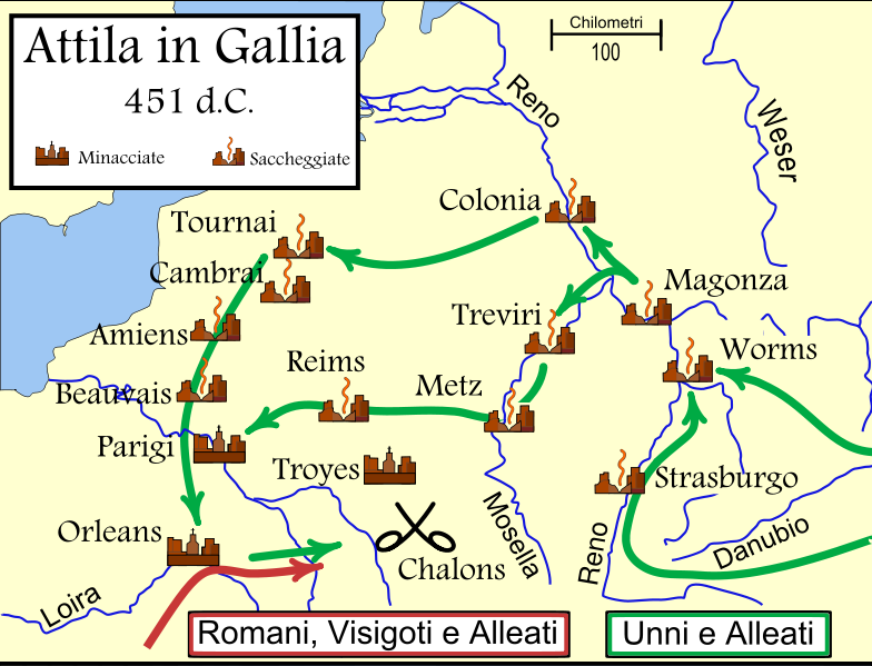 attila in gallia